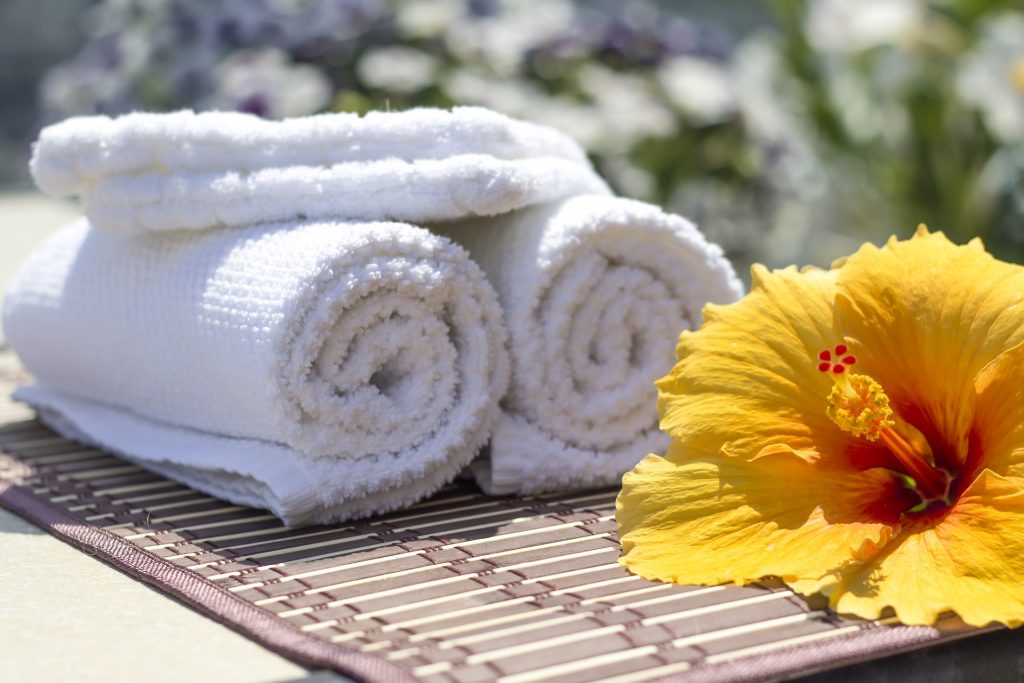 ręczniki do masażu - kwiatek - muzyka relaksacyjna