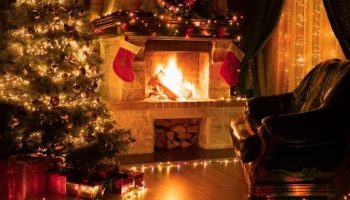 świąteczny kominek - chionka przy kominku - dźwięk ognia- muzyka relaksacyjna