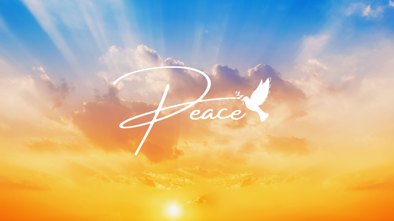 niebo napis peace